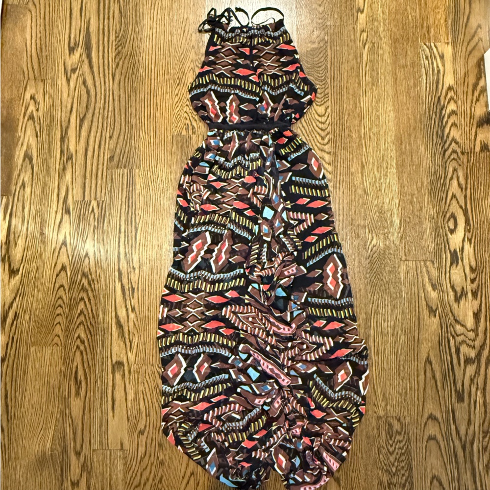 Twelfth Street by Cynthia Vincent Multicolor Silk Maxi Dress